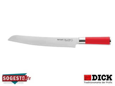 Couteau à pain DICK "RED SPIRIT" lame ondulée 26 cm 
