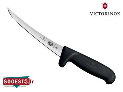 Couteau à Désosser VICTORINOX à garde lame étroite rigide 12 cm manche sécurité noir
