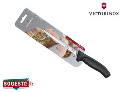 Couteau à désosser VICTORINOX SWISSCLASSIC lame droite  flexible 15 cm manche noir