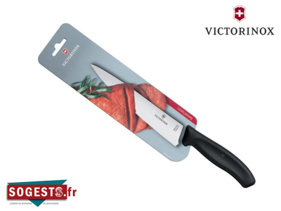 Couteau à découper VICTORINOX SWISSCLASSIC lame droite rigide 19 cm manche noir