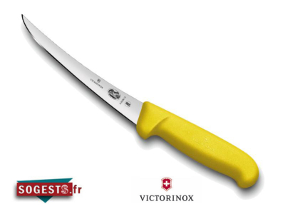Couteau à désosser VICTORINOX lame rigide courbée 12 ou 15 cm manche jaune