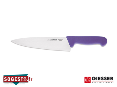 Couteau du chef GASTRO GIESSER MESSER lame 20 cm manche violet