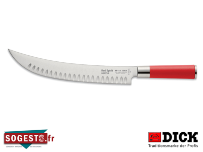 Couteau à découper HEKTOR DICK "RED SPIRIT" lame 26 cm alvéolée