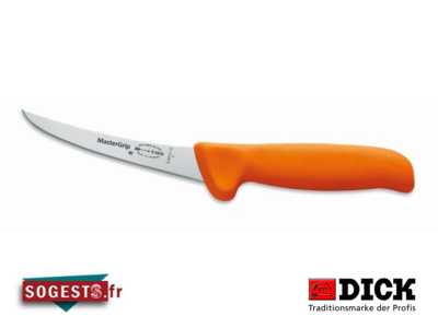 Couteau à désosser DICK MASTERGRIP lame courbée rigide 15 cm manche orange 