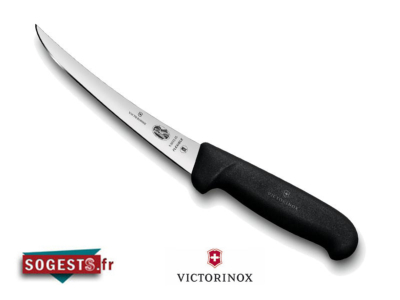 Couteau à désosser VICTORINOX noir Lame courbée semi-flexible 12 ou 15 cm manche noir