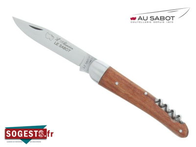 Couteau AU SABOT « L'ALSACIEN », 2 pièces, manche 10 cm bubinga