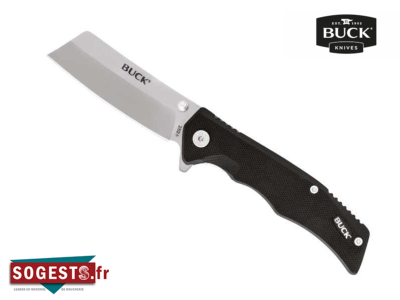 Couteau BUCK « TRUNK », n° 0252BKS, lame Cleaver acier 7Cr avec « flipper »