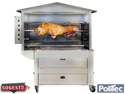 Station barbecue tourne-broche au feu de bois ST3