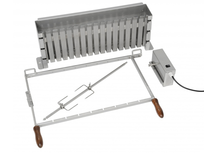 Barbecook Rôtissoire Électrique Universelle 60 Cm - Tournebroche à Piles Pour Barbecue Charbon