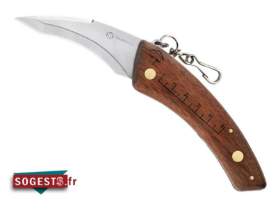 Couteau à Champignons MASERIN lame spéciale inox, manche bubinga 12 cm