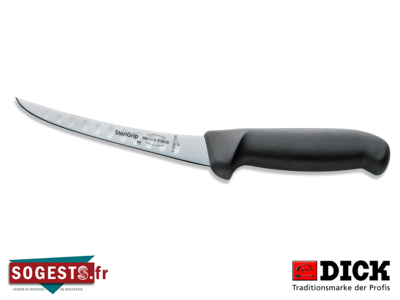Couteau DICK "STERIGRIP" lame semi-flexible alvéolée 15 cm