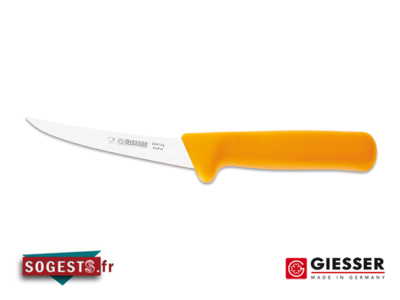 Couteau à désosser GIESSER-MESSER manche droit lame courbée flexible 13 ou 15 cm