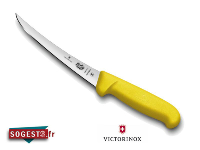 Couteau à désosser VICTORINOX lame courbée semi-flexible manche jaune 