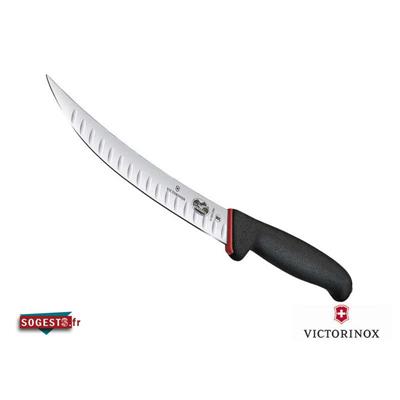 Couteau à Parer VICTORINOX Dual Grip lame courbée alvéolé 20 ou 25 cm manche noir