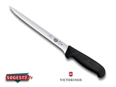 Couteau à dénerver VICTORINOX lame flexible usée 20 cm, manche noir