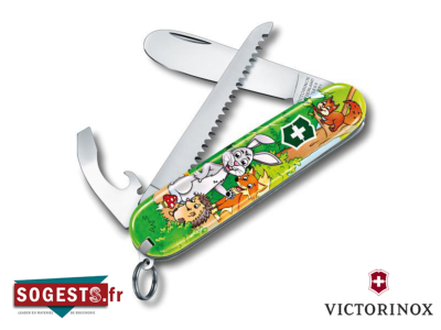 Couteau Suisse VICTORINOX "MY FIRST VICTORINOX" modèle lapin + scie