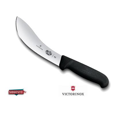 Couteau à dépouiller VICTORINOX lame forme Hambourg 15 cm, manche noir
