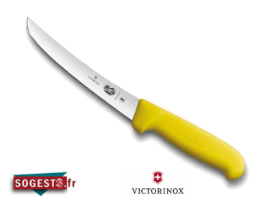 Couteau à désosser VICTORINOX lame courbée rigide 15 cm manche jaune