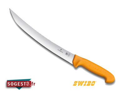 Couteau à parer SWIBO lame courbée étroite rigide 22 ou 26 cm