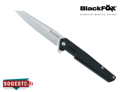 Couteau BLACK FOX « JIMSON », lame acier 440C satiné avec « flipper » et cran intérieur