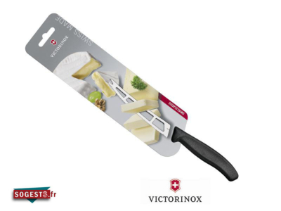 Couteau Fromage VICTORINOX 13 cm Ajouré SWISSCLASSIC Noir