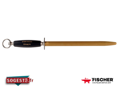 Fusil de boucher FISCHER "TITANIUM" mèche ovale 30 cm manche plastique soft noir