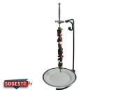 Porte-brochette médiéval fer forgé socle métal