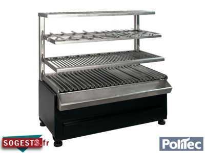 Barbecue de table à bois à brochettes en fonte 80 C