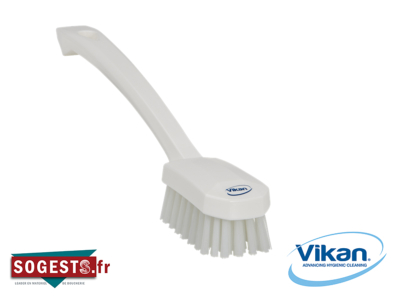 Brosse à manche coudé 290 mm blanche vikan