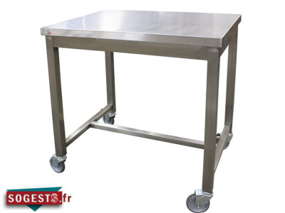 Table de service inox AISI 304 1 Niveau sur roues