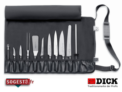 Trousse DICK simili cuir enroulable équipée de 11 pièces 
