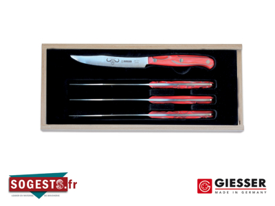 Coffret de 4 couteaux à steak GIESSER PREMIUMCUT red diamond