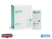 Solution tampon pH 7.01, certificat d'analyse, 25 sachets de 20 ml