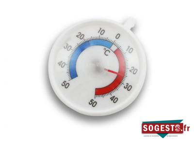Thermomètre réfrigérateur - 50°/+50° avec crochet suspension cadran diamètre 7 cm diamètre 70 mm