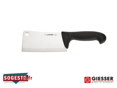 Couperet de boucher GIESSER lame 15 cm, manche noir