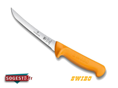 Couteau à désosser SWIBO lame courbée étroite semi-flexible 13 ou 16 cm
