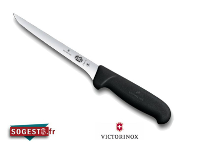 Couteau à désosser VICTORINOX lame étroite rigide usée 12 ou 15 cm manche noir 