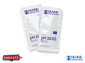 Solution tampon pH 10.01, certificat d'analyse, 25 sachets de 20 ml