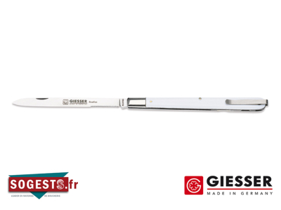 Couteau à dégustation GIESSER MESSER  12 cm manche blanc