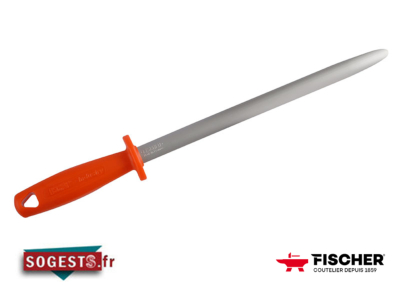 Fusil de boucher FISCHER mèche ovale 30 cm manche plastique hygiénique orange