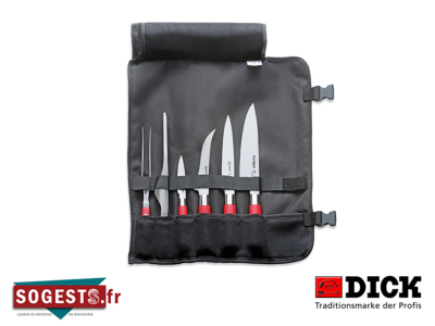 Trousse DICK textile enroulable équipée de 6 pièces série "RED SPIRIT"