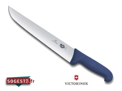 Couteau à parer VICTORINOX lame droite large 28, 31 ou 36 cm manche bleu