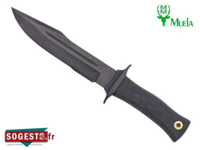 Poignard MUELA MIRAGE lame 18 cm acier inox noir