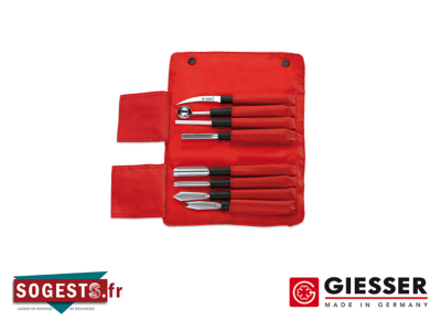 Set de décoration GIESSER MESSER 8 pièces pochette rouge