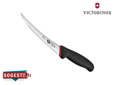 Couteau à Désosser VICTORINOX DUAL GRIP lame étroite super flexible 15 cm manche noir/rouge
