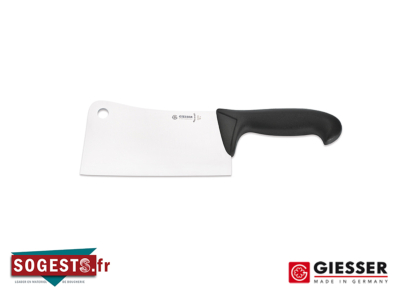 Couperet de boucher GIESSER lame 18 cm, ca. 550 g, manche noir