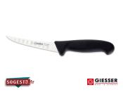 Couteau à désosser GIESSER-MESSER lame courbée alvéolée semi-flexible 13 ou 15 cm