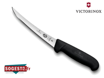 Couteau à Désosser VICTORINOX fibrox lame Super Flexible 15 cm manche noir/rouge