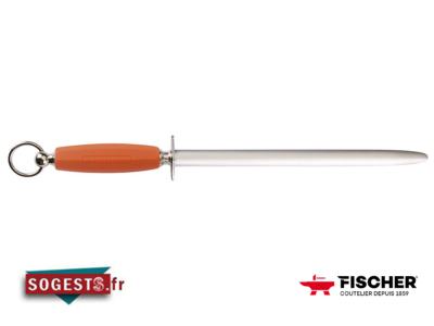 Fusil de boucher FISCHER mèche ovale 30 cm taille extra-fin manche plastique soft orange