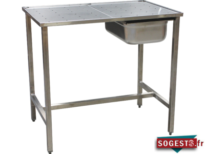 Table de dessouvidage Inox AISI 304